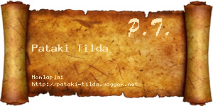 Pataki Tilda névjegykártya